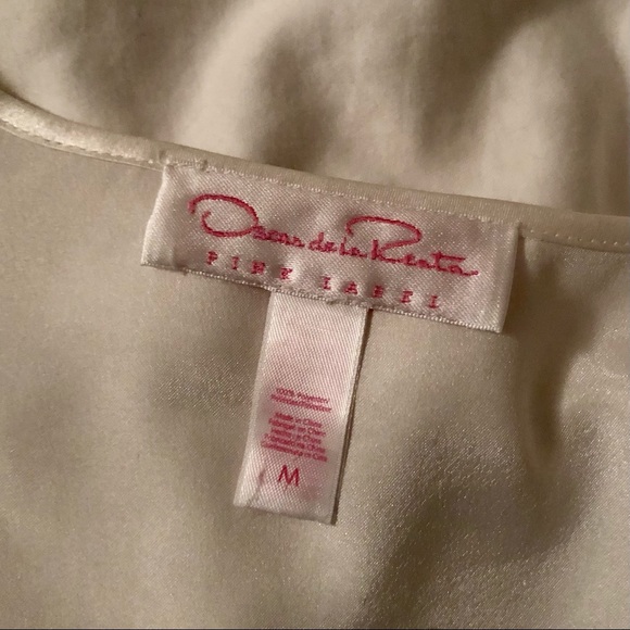 White Oscar de la Renta Pink Label Robe - Picture 4 of 4